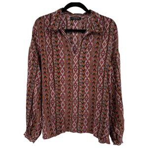 Lafayette 148 Delora Silk Blouse L